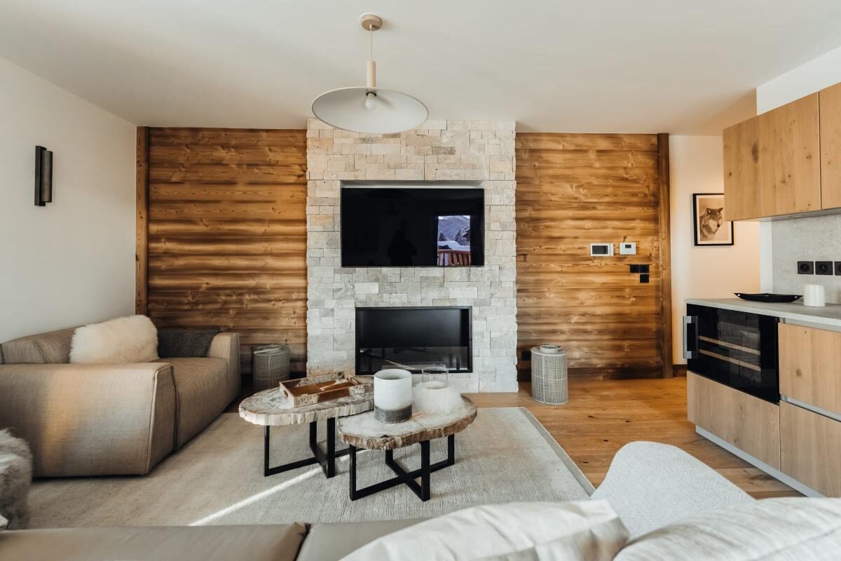 Cheminée et TV